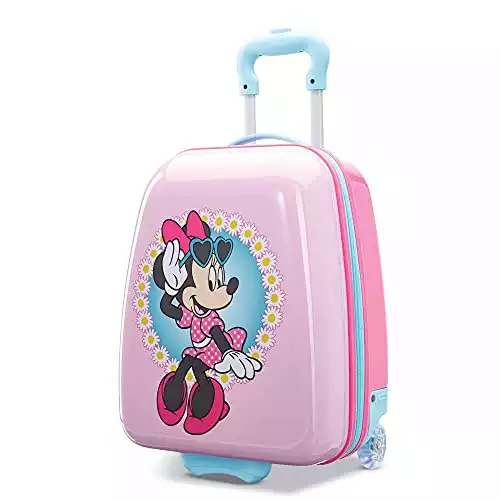 AMERICAN TOURISTER Kids' Disney Hardside Upright Luggage, Minnie, Carry-On 18-Inch