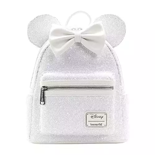 Loungefly Disney Minnie Mouse Sequin Wedding Womens Double Strap Shoulder Bag Purse